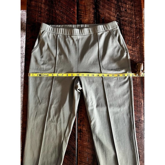 ST. JOHN Dami Dark Mint Green Womens Pull-on pants - Picture 5 of 16